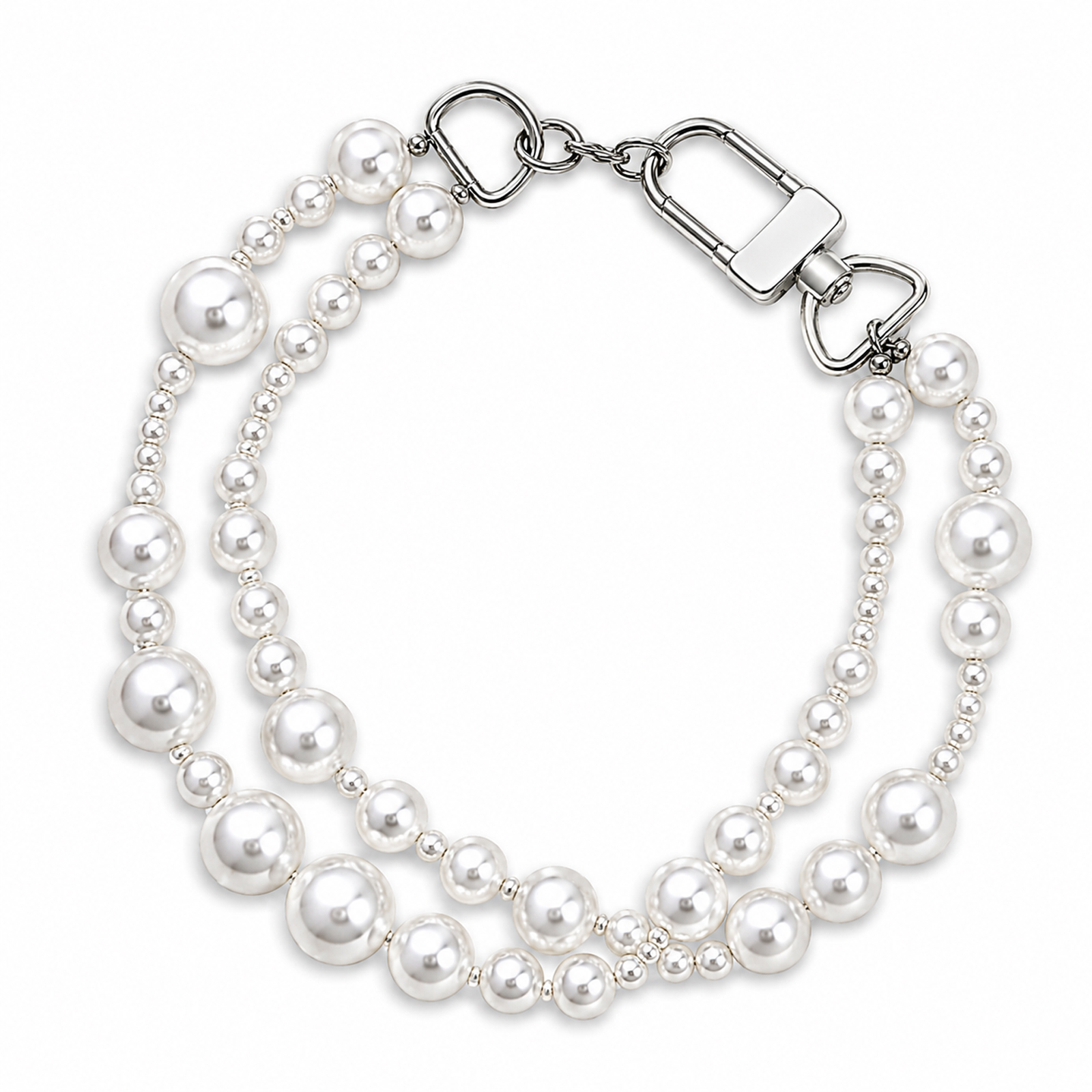 Kirei Cluster — Sculptural Double-Strand Pearl Necklace