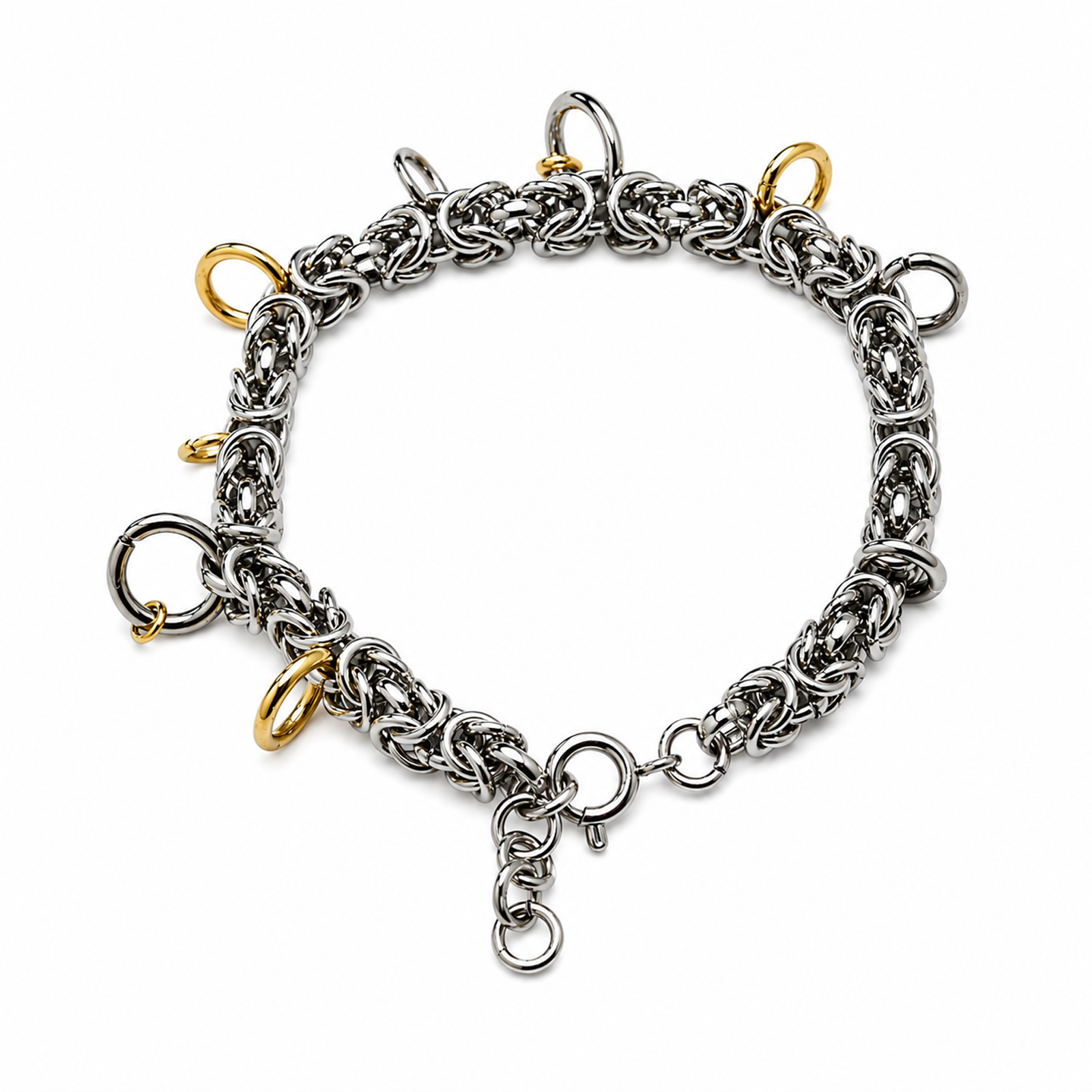 Kirei Emerge — Sculptural Two-Tone Chain Bracelet